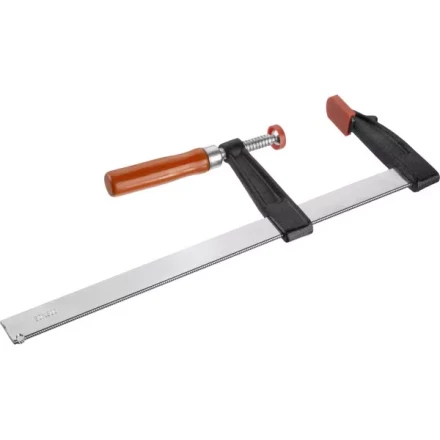Струбцина ЗУБР &quot;СТАНДАРТ&quot;, тип &quot;F&quot;, деревянная ручка, стальная закаленная рейка, 80х300мм 32152-80-300 купить в Урае
