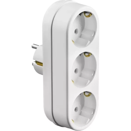 Разветвитель СИБИН электрический линейный с заземлением, 3 гнезда, 16А/220В 55099-3 купить в Урае