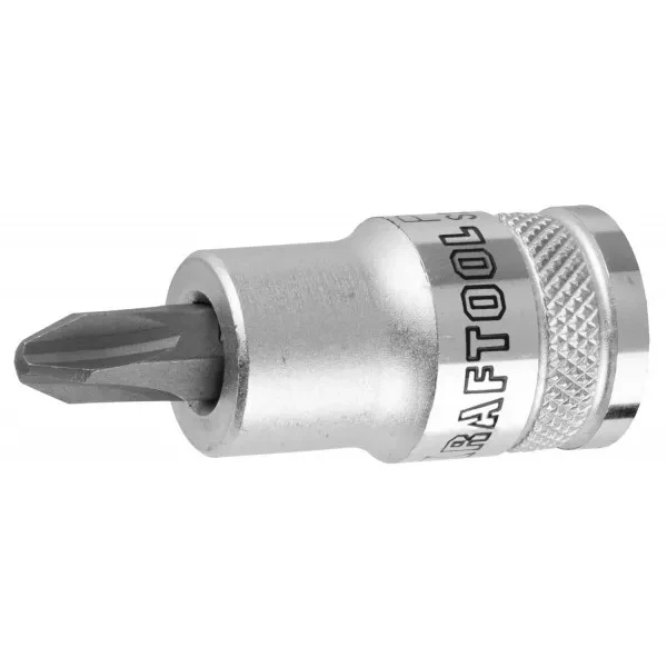 Торцовая бита-головка KRAFTOOL "INDUSTRIE QUALITAT", материал S2, PHILLIPS, сатинированная, 1/2", PH4 27901-4_z01 купить в Урае