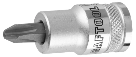 Торцовая бита-головка KRAFTOOL &quot;INDUSTRIE QUALITAT&quot;, материал S2, PHILLIPS, сатинированная, 1/2&quot;, PH4 27901-4_z01 купить в Урае
