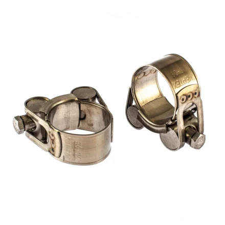Хомуты металлические силовые 26-28 мм ширина 18 мм шарнирный W4 2 шт Сибртех 475093 купить в Урае