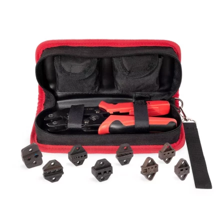 Пресс-клещи КВТ СТС+8 с 8 матрицами для опрессовки автоклемм, втулочных, изолированных и неизолированных наконечников, Dupont (набор) (89225) купить в Урае