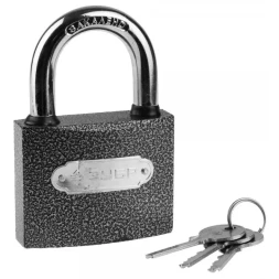 Замок ЗУБР "МАСТЕР" навесной, металлический корпус, закаленная дужка, 75мм 3712-75