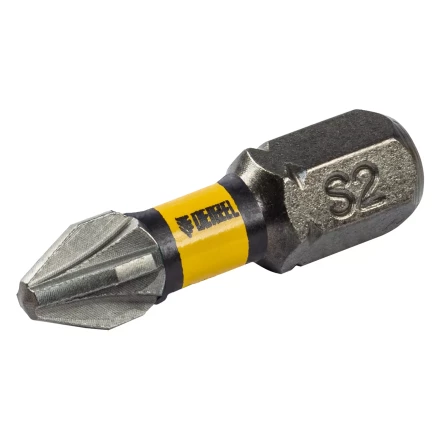 Бита IMPACT, PZ2x25 мм, лазерная обработка шлица, сталь S2, 10 шт., Е 6,3 Denzel 11687 купить в Урае