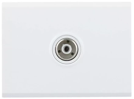 Розетка СВЕТОЗАР &quot;ЭФФЕКТ&quot; телевизионная, без вставки и рамки, цвет белый SV-54415-W купить в Урае