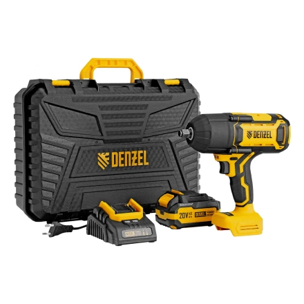 Гайковерт ударный аккумуляторный бесщет. CIWH-BL-20-1000, Li-Ion, 20 В// Denzel 26528 купить в Урае