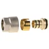 Соединитель GENERAL FITTINGS для металлопластиковых труб, евроконус, никелированная латунь, 3/4" / 20 мм x 2,0 мм 51047-3/4-20 купить в Урае