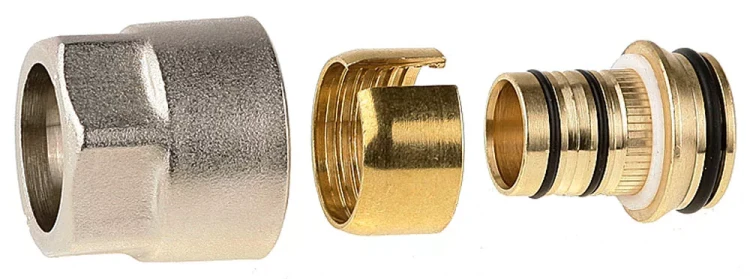 Соединитель GENERAL FITTINGS для металлопластиковых труб, евроконус, никелированная латунь, 3/4" / 20 мм x 2,0 мм 51047-3/4-20 купить в Урае