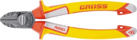 Бокорезы, диэлектрические рукоятки, до 1000 В, трехкомпонентные рукоятки, 180 мм GROSS 17582 купить в Урае