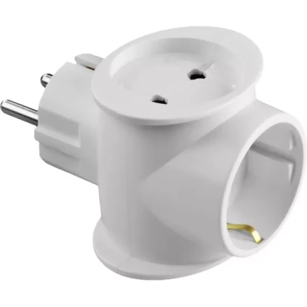 Разветвитель СИБИН электрический с заземлением, 3 гнезда, 16А/220В 55098-3 купить в Урае