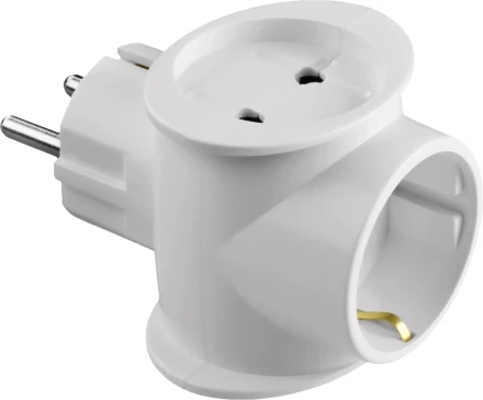 Разветвитель СИБИН электрический с заземлением, 3 гнезда, 16А/220В 55098-3 купить в Урае