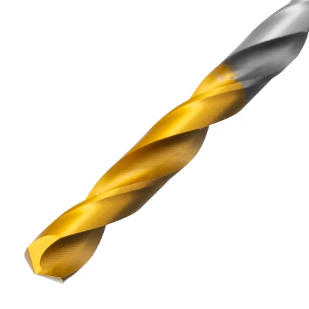 Сверло спиральное по металлу Denzel 5,5 х 139 мм, Р6М5, Golden Tip, удлиненное, 718255 купить в Урае