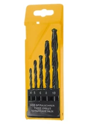 Набор сверл по металлу 1,5-2,5-3-4-5 мм HSS 5 шт пластиковый бокс цилиндрический хвостовик SPARTA 723155