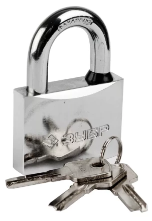 Замок ЗУБР &quot;ЭКСПЕРТ&quot; навесной, стальной корпус, классическая форма, закаленная дужка, 60мм 37227-60 купить в Урае