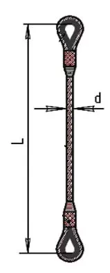 Строп ветвь канатная ВК-1 т L=3 м заплет купить в Урае