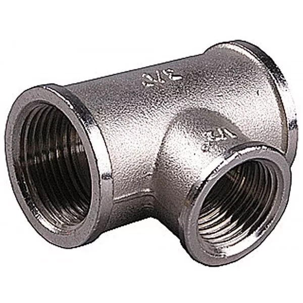 Тройник GENERAL FITTINGS переходной, никелированная латунь, г/г/г, 3/4"-1/2"-3/4" 51060-3/4-1/2-3/4 купить в Урае