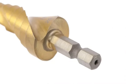 Сверло ступенчатое 4-6-8-10-12-14-16-18-20 мм HSS спиральный проф. шестигр. хвостовик MATRIX 72356 купить в Урае