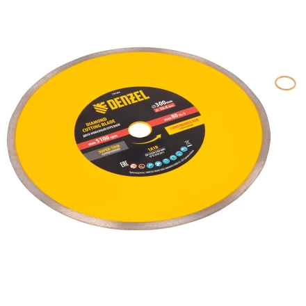 Диск алмазный сплошной, супертонкий, 300 х 25,4 мм, горячее прессование, мокрое резание// Denzel 73164 купить в Урае
