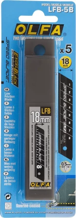 Лезвие OLFA, сегментированное, тефлоновое покрытие 18 мм OL-LFB-5B купить в Урае