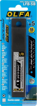 Лезвие OLFA, сегментированное, тефлоновое покрытие 18 мм OL-LFB-5B купить в Урае