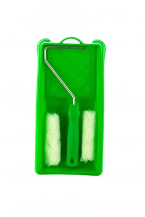 Малярный набор для работ по дереву: кювета 150 мм х 290 мм и мини-валик 110 мм Сибртех 80454 купить в Урае