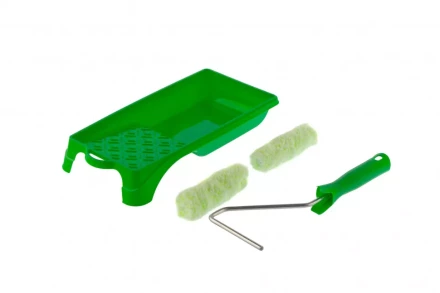 Малярный набор для работ по дереву: кювета 150 мм х 290 мм и мини-валик 110 мм Сибртех 80454 купить в Урае