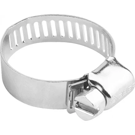 Хомуты ЗУБР &quot;ЭКСПЕРТ&quot;, оцинкованные, просечная лента 12 мм, 19-44 мм, 100 шт 37805-019-44-100 купить в Урае
