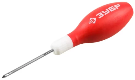 Шило ЗУБР "МАСТЕР" швейное, эргономичная обрезиненная рукоятка, длина 60мм, d 3мм 09571-3 купить в Урае