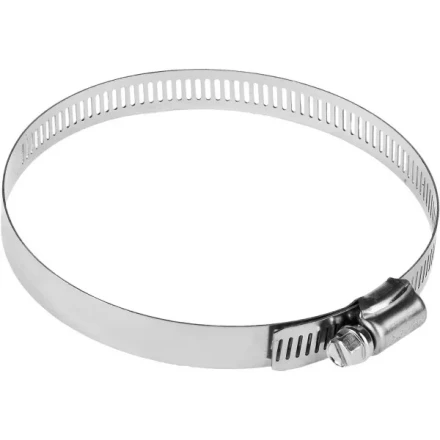 Хомуты ЗУБР &quot;ЭКСПЕРТ&quot;, нерж. сталь, просечная лента 12 мм, 91-114 мм, 50 шт 37815-091-114-50 купить в Урае