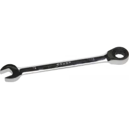 Ключ ЗУБР "ПРОФИ" гаечный комбинированный трещоточный, Cr-V сталь, хромированный, 12мм 27074-12