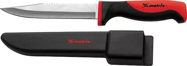 Нож рыбака "FISHERMAN'S DREAM" large 150 мм двухкомпонентная рукоятка пластиковые ножны MATRIX KITCHEN 79116 купить в Урае