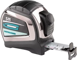 Рулетка "Doppelhaken" 5 м x 19 мм двухсторонний зацеп нейлон двуст. шкала автоматич GROSS 31123