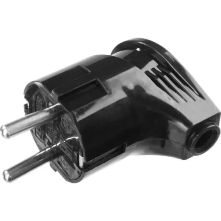 Вилка MAXElectro электрическая, 16А/220В, угловая, с заземлением, черная, STAYER 55161-B купить в Урае