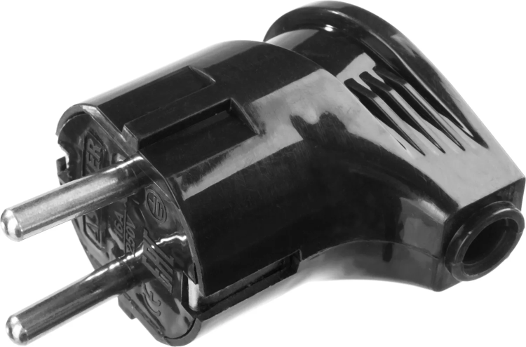 Вилка MAXElectro электрическая, 16А/220В, угловая, с заземлением, черная, STAYER 55161-B купить в Урае
