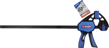 Струбцина ЗУБР&quot;ПРОФЕССИОНАЛ&quot;ручная пистолетная, корпус нейлон,армир фиберглассом,двухкомп ручки,метал рейка,450/645мм,150кгс 32243-45 купить в Урае