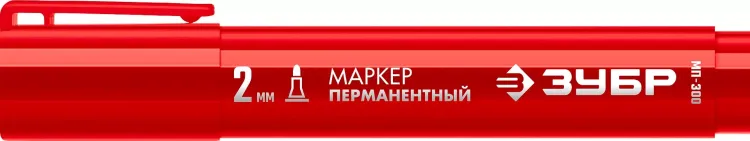 ЗУБР МП-300 красный, 2 мм перманентный маркер (06322-3) купить в Урае