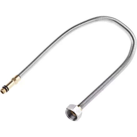 Подводка ЗУБР &quot;ЭКСПЕРТ&quot; сильфонная из нержавеющей стали, для смесителя, удлиненная, г/ш (гайка-штуцер), 1/2&quot;, 0,5м 51013-050 купить в Урае