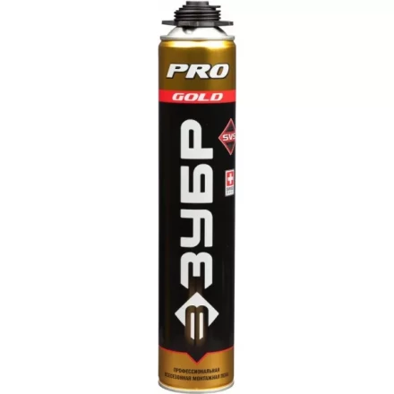 Пена ЗУБР &quot;GOLD PRO&quot; профессиональная, монтажная, пистолетная, всесезонная, 750мл 41155 купить в Урае