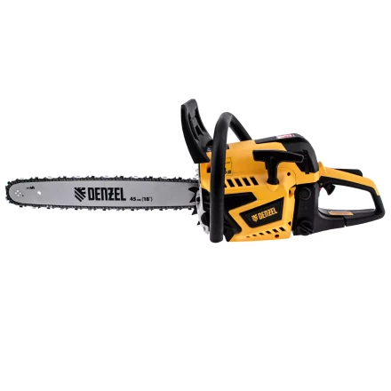 Пила цепная бензиновая Denzel DS-5218, шина 45 см, 52 см3, 3 л.с, шаг 0,325, паз 1,5 мм, 72 звена 95237 купить в Урае