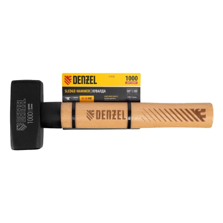 Кувалда, 1000 г Denzel, кованая головка, буковая рукоятка 11018 купить в Урае