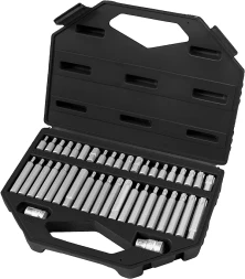 Набор бит HEX, TORX, SPLINE, хвостовик-шестигранник 1/2",CrV, 42шт STELS 11318