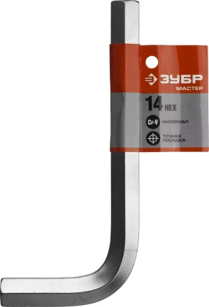 Ключ имбусовый ЗУБР &quot;МАСТЕР&quot;, хромованадиевая сталь, хромированное покрытие, 14мм 27453-14 купить в Урае
