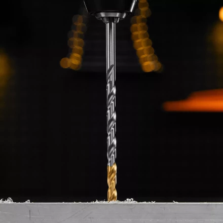 Сверло спиральное по металлу Denzel 6,5 х 148 мм, Р6М5, Golden Tip, удлиненное, 718257 купить в Урае