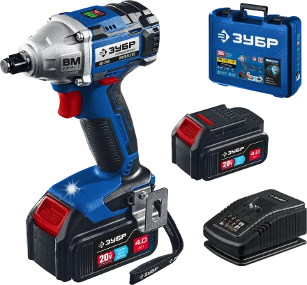 Ударный бесщеточный гайковерт, 2 АКБ T7 (4 Ач), в кейсе GB-250-42 серия «ПРОФЕССИОНАЛ» купить в Урае