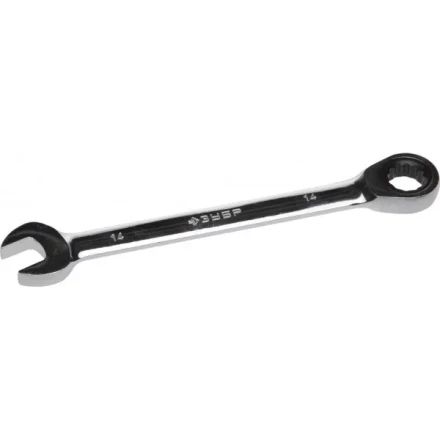 Ключ ЗУБР &quot;ПРОФИ&quot; гаечный комбинированный трещоточный, Cr-V сталь, хромированный, 14мм 27074-14 купить в Урае