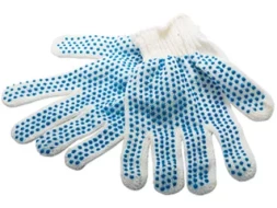 Перчатки х/б, ПВХ "точка", 10 класс, Россия 67702