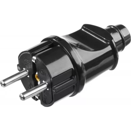 Вилка MAXElectro электрическая, 16А/220В, с заземлением, черная, STAYER 55160-B купить в Урае