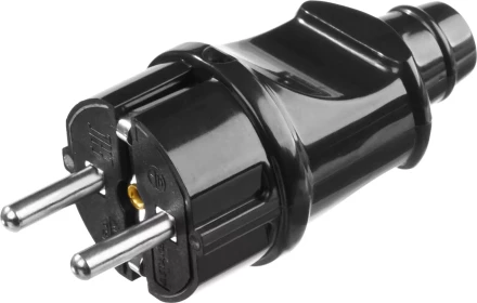 Вилка MAXElectro электрическая, 16А/220В, с заземлением, черная, STAYER 55160-B купить в Урае