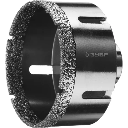 Алмазная коронка ЗУБР &quot;ПРОФЕССИОНАЛ&quot; универсальная для УШМ, сухое сверление, алмазы на вакуумной пайке,  посадка М14, d=83мм 29865-83 купить в Урае