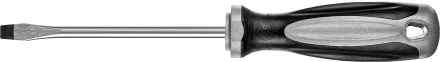 Отвертка MIRAX 25095-06-10, закаленный стержень, двухкомпонентная рукоятка, SL6x100мм 25095-06-10 купить в Урае